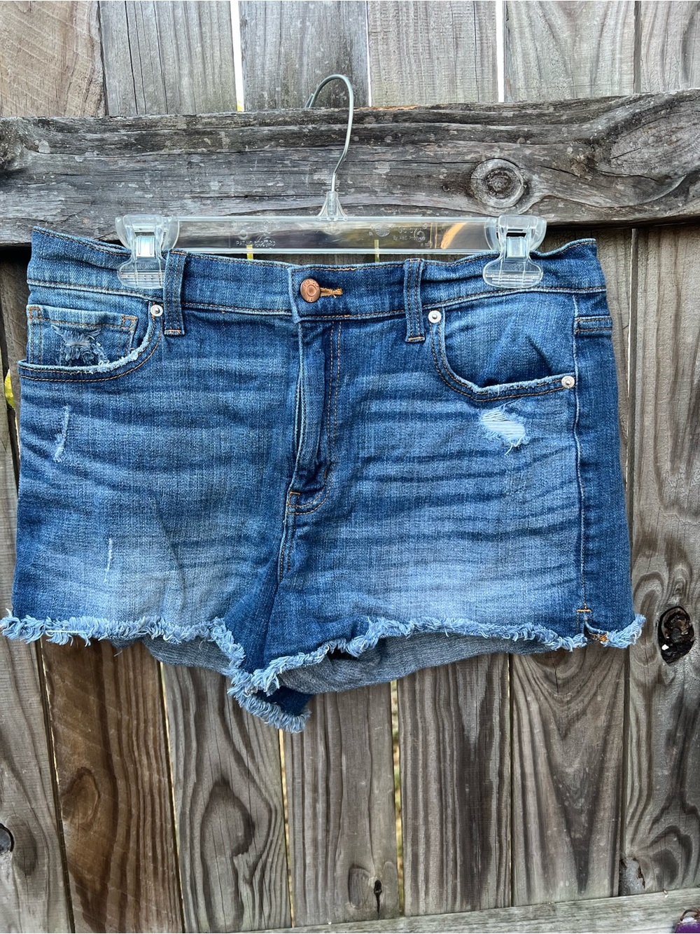 👗Pistola Blue Denim Frayed Hem Women's Shorts